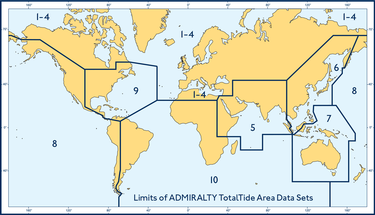 Admiralty Total Tide Area 1-4 Europe Northern Waters and Mediterranean