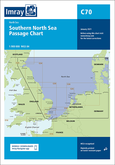 Imray C70 Southern North Sea Passage Chart