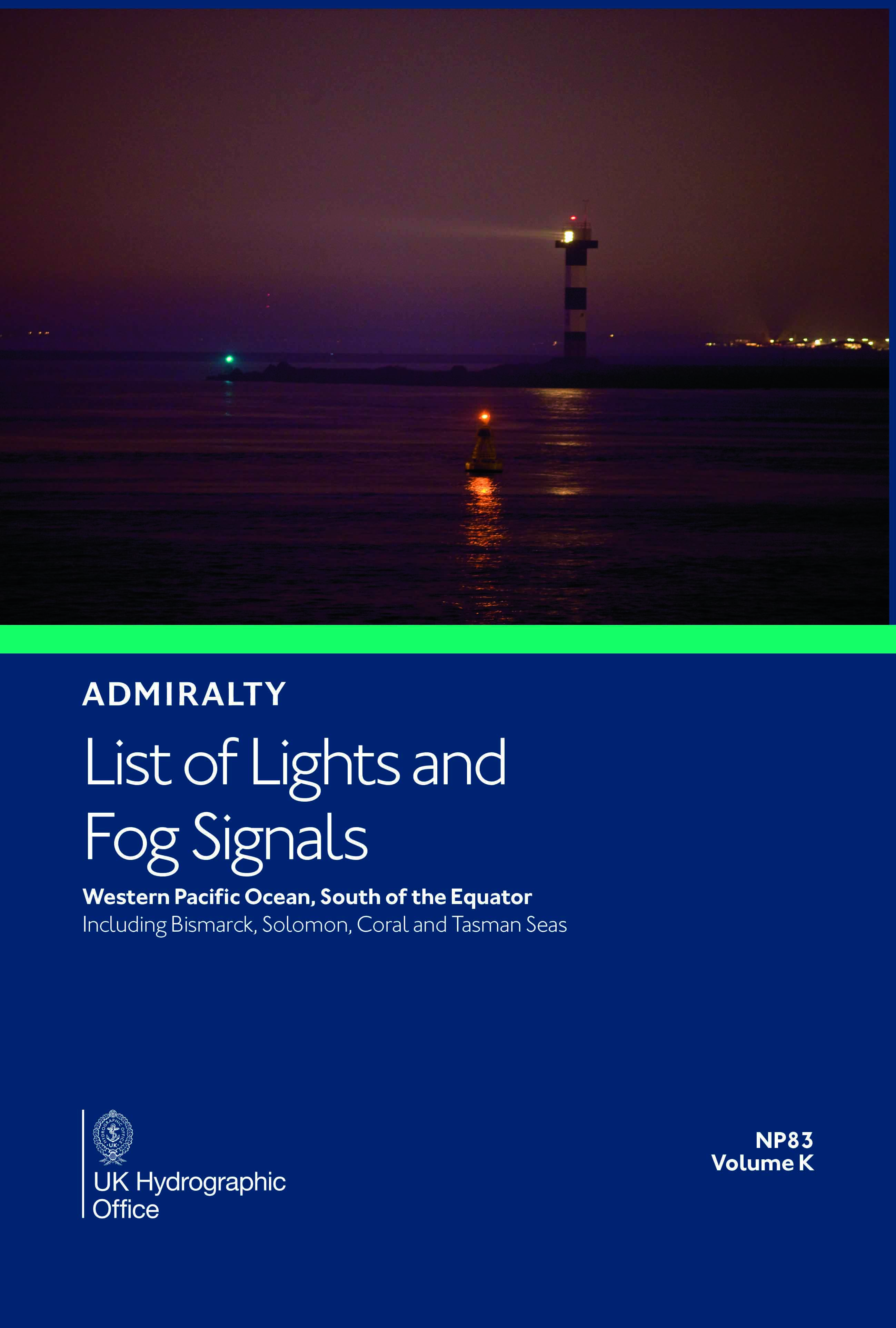 NP83 List of Lights &amp; Fog Signals Vol K