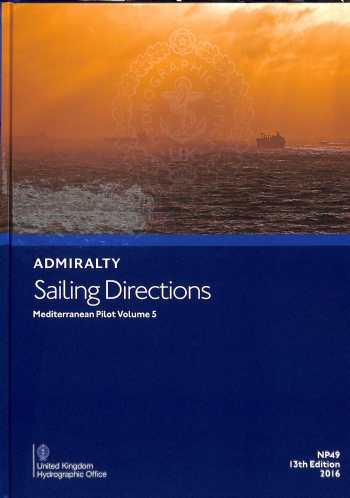 NP49 Admiralty Sailing Directions Mediterranean Pilot Vol. 5