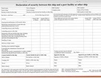 ISPS Code Security Declaration Log Book