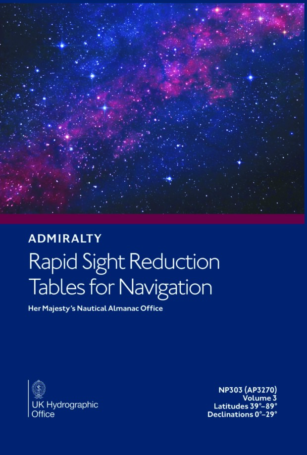 NP303 Admiralty Rapid Sight Reduction Tables for Navigation Vol 3