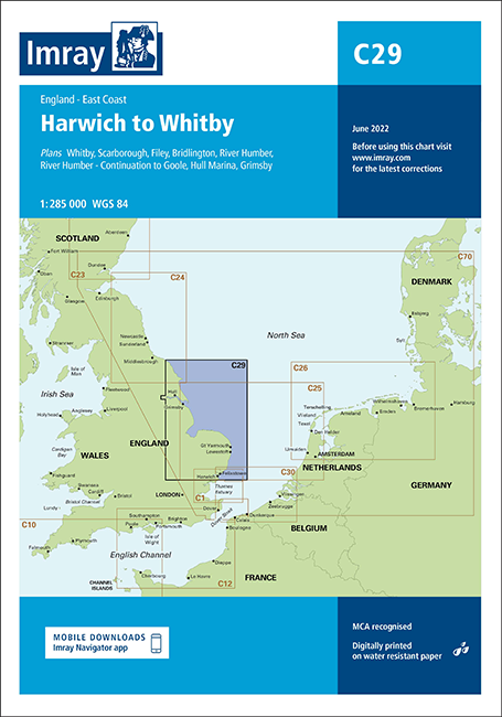 Imray Chart C29 Harwich to Whitby