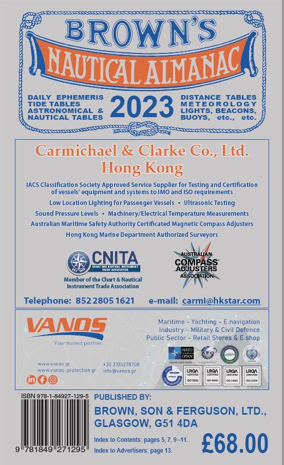 Brown’s Nautical Almanac 2023 Edition